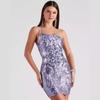 Women Sexy Sequin Spaghetti Strap Slim Fit Bodycon Short Party Dress