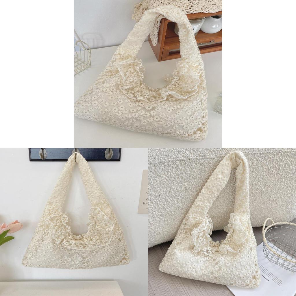 Summer Fairy Lace Daisy Tote Bag For Women Street Style Casual Shopper
