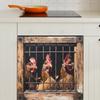 Cage Rooster Dishwasher Cabinet Home Background Decorative Stickers