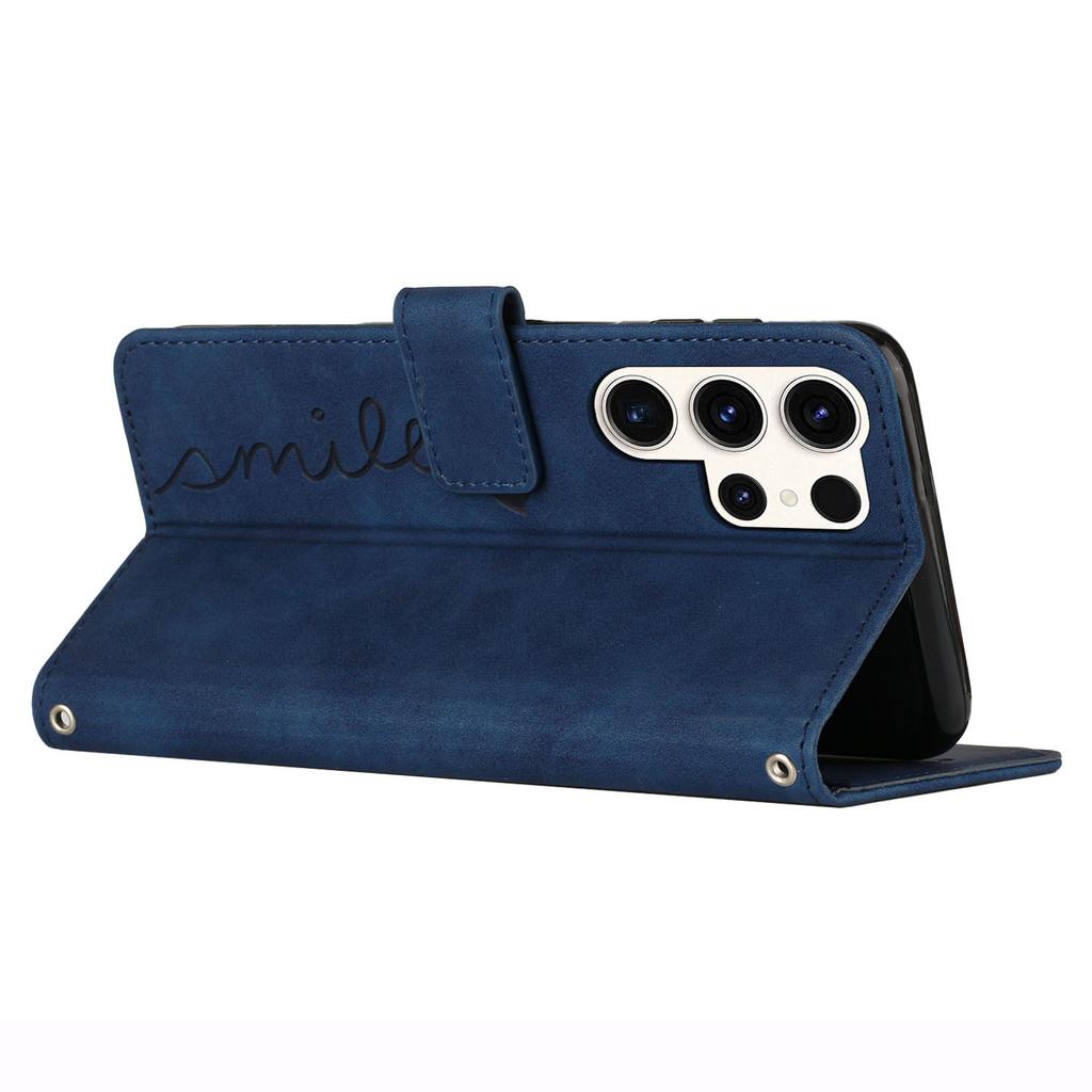 For Samsung Galaxy S24 Ultra Cell Phone Case Skin-touch Leather Wallet Protective Cover