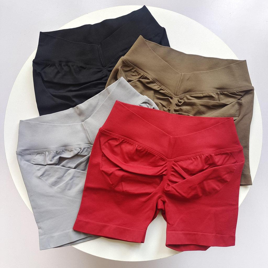 European & American Butt-Lifting V-Waist Breathable Fitness Yoga Shorts