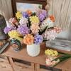 Pink Artificial Hyacinth Flowers Floral Display Decorative Artificial Faux Plants Simulation Fake Silk Flower Flower Arrangement