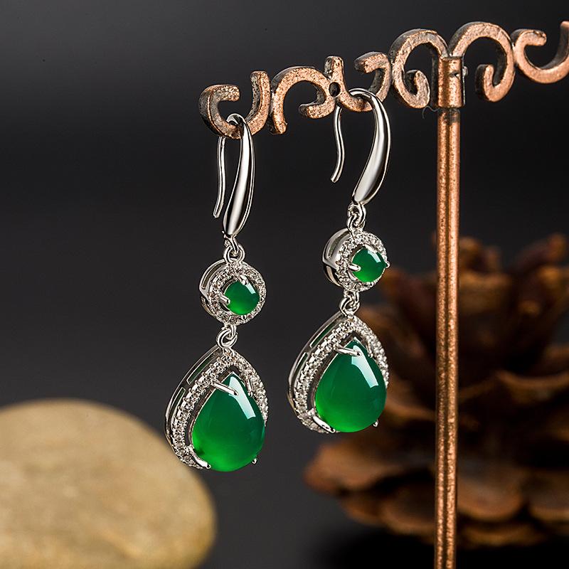 Sace Gems Klasické zirkónové náušnice zo zliatiny medi pre ženy ako darčeky na svadobnú párty