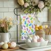 Colorful Bunny Happy Easter Kitchen Towels Set of 2,Hello Peeps Rabbits Dish Hand Towels Farmhouse Indoor Outdoor Holiday Seasonal Decorations DD079