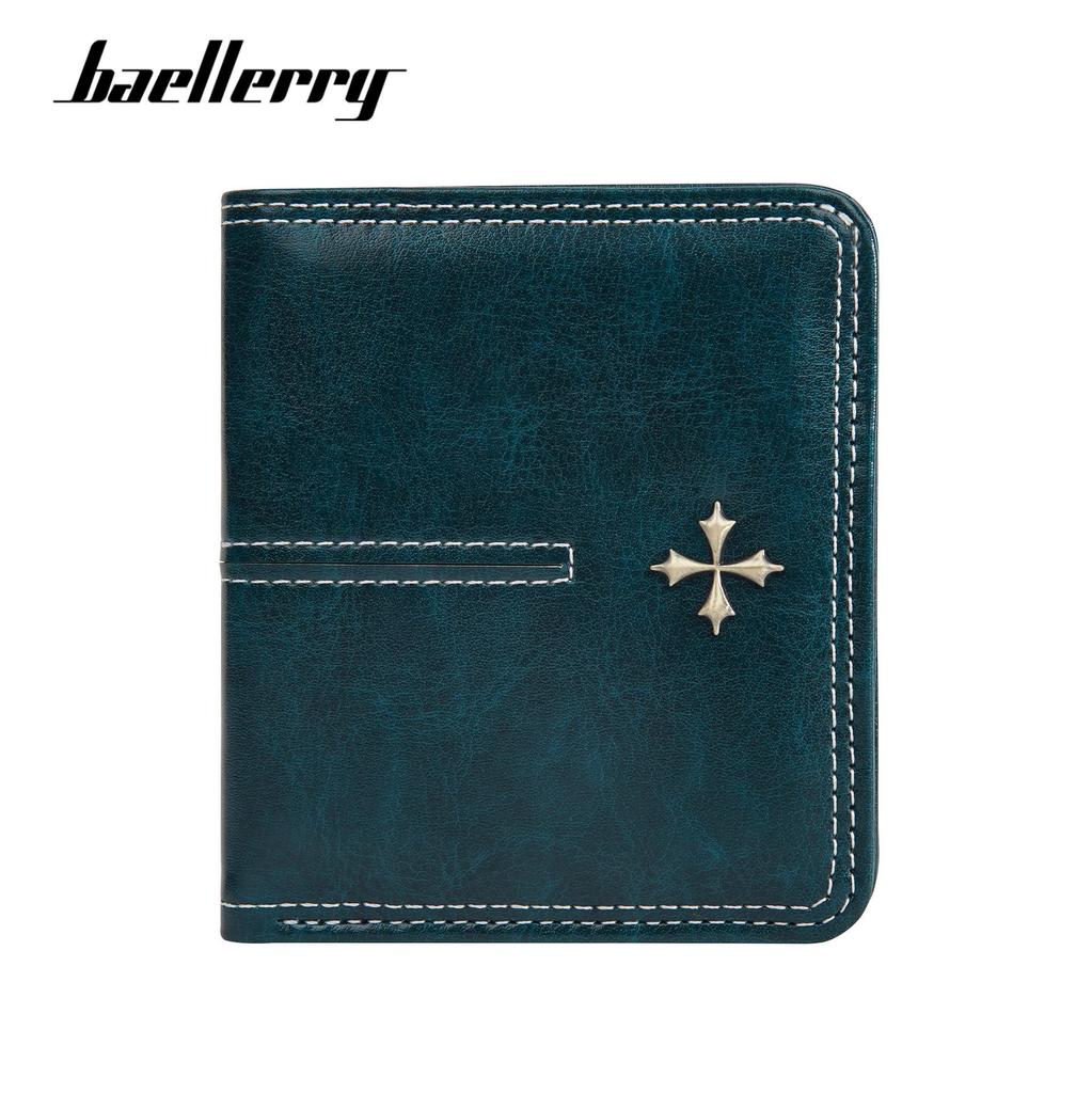 Baellerry Women's Fashion Short Wallet - Multi-Card Slot, Two-Fold, Zipper Coin Purse