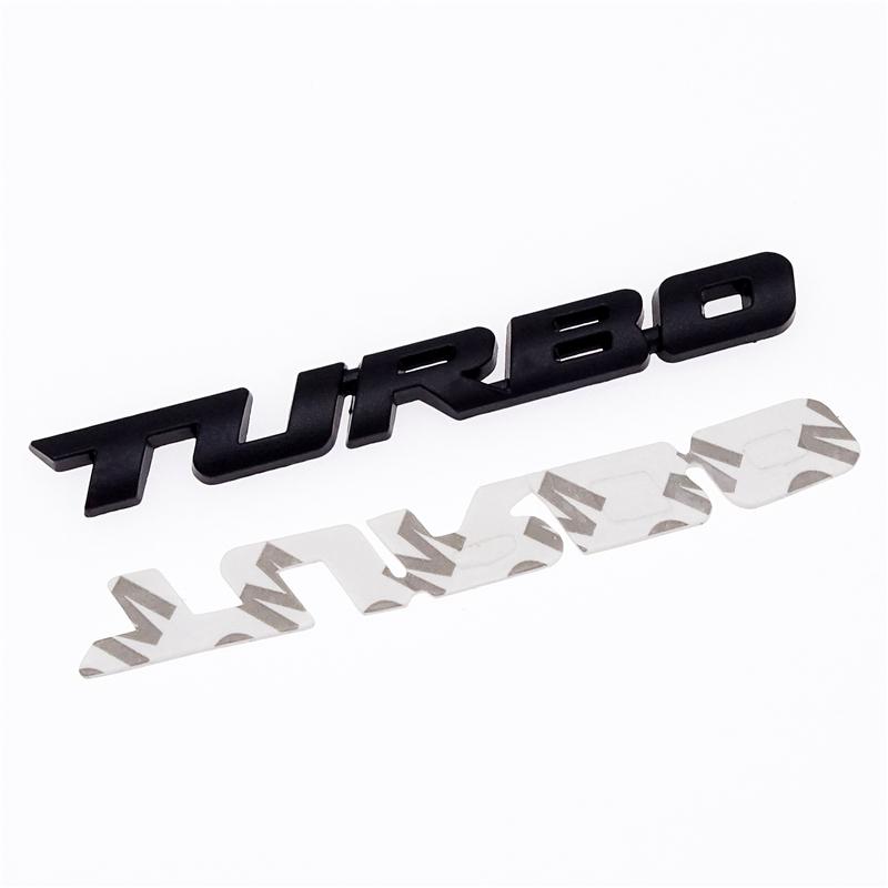 

3D TURBO логотип автомобильный стиль наклейка металлический сплав эмблема значок наклейки авто украшения аксессуары для Cruze Geely для VW чёрный
