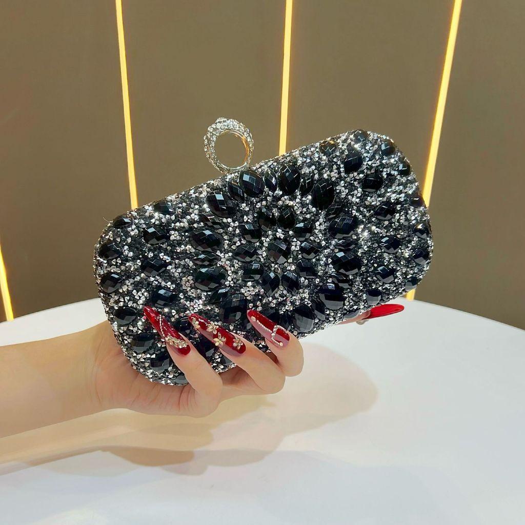 Pochette da Sera Minimalista con Decorazioni di Strass per Eventi Formali