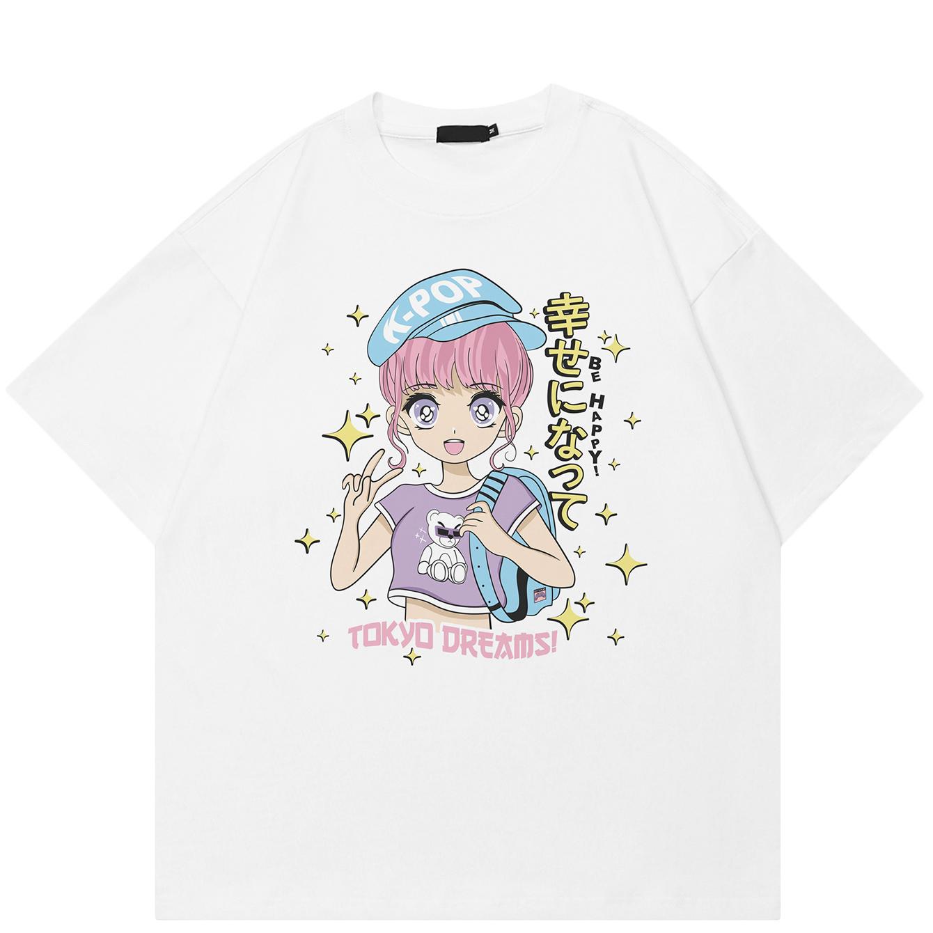 

Японская футболка унисекс Harajuku Anime Girl