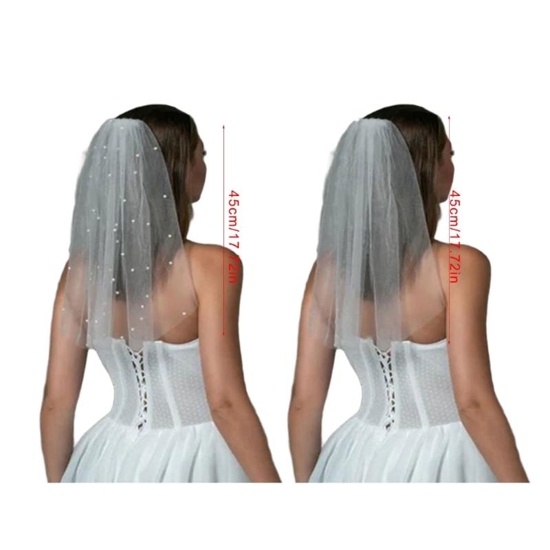 Brautschleier Perlen für Mädchen Balletcore Perlen für Festzug Abschlussball Braut Haarschmuck Bühnenrequisiten Weißer Schleier für Braut