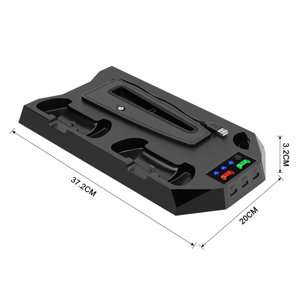 3 Mode Cooling Fan for PS5 Vertical Stand 2 Controller Charging Dock for PS5 Slim Disc Digital Edition