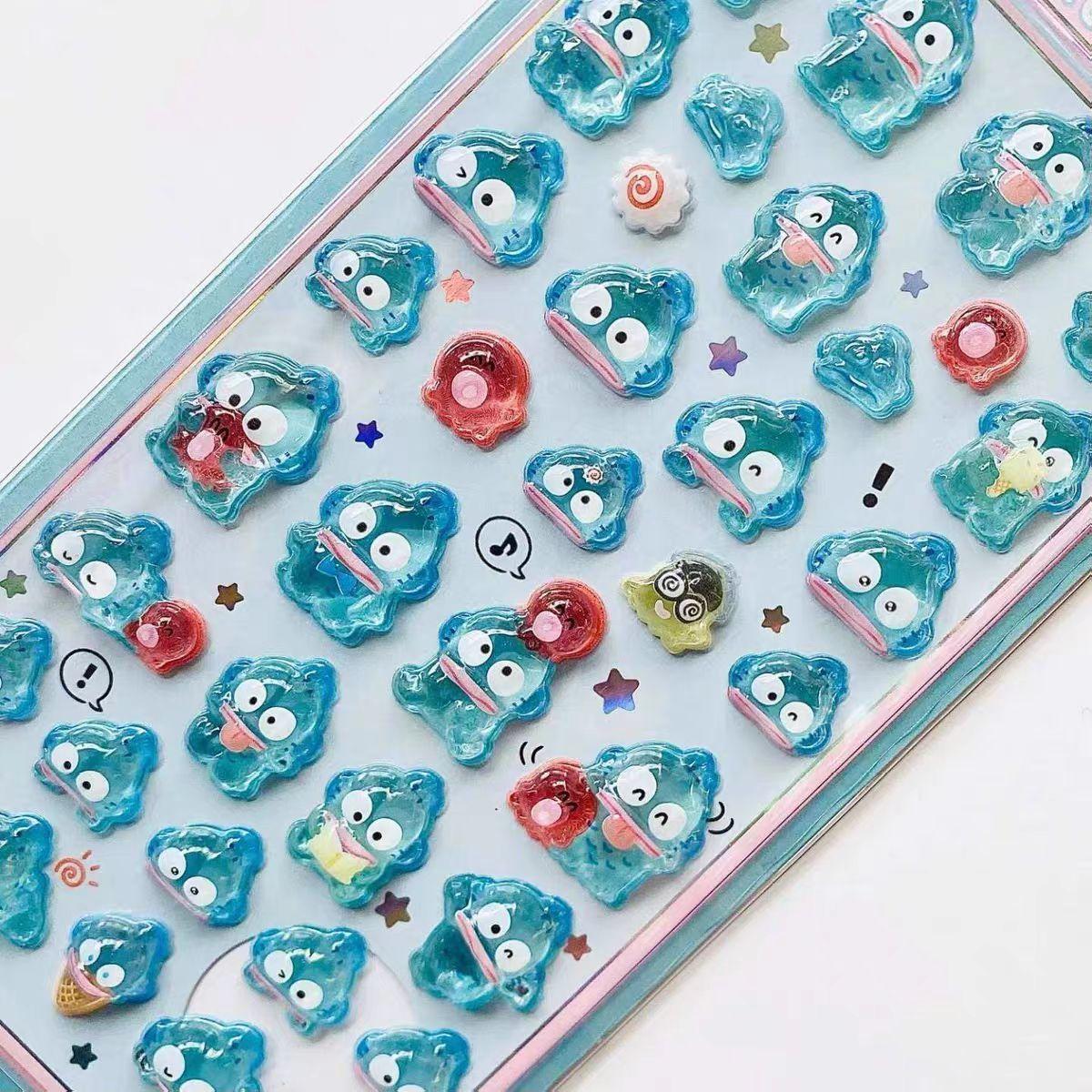 3D Стикеры Hello Kitty Аниме Студент Cinnamoroll Melody Мультяшные Рельефные Стикеры на Телефон Декор Мебели Женские Аксессуары