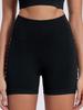 Women's High-Waisted Seamless Butt-Lifting Cutout Yoga Shorts
