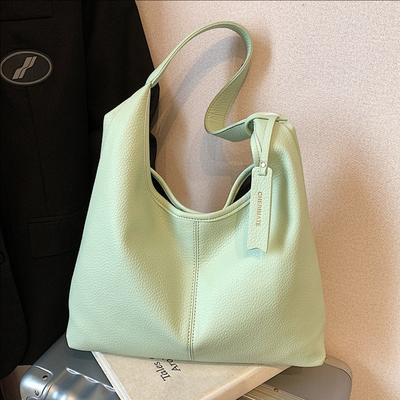 Bolsa Balde de Grande Capacidade Bolsa de Ombro Axilar Versátil Nova Tendência Feminina