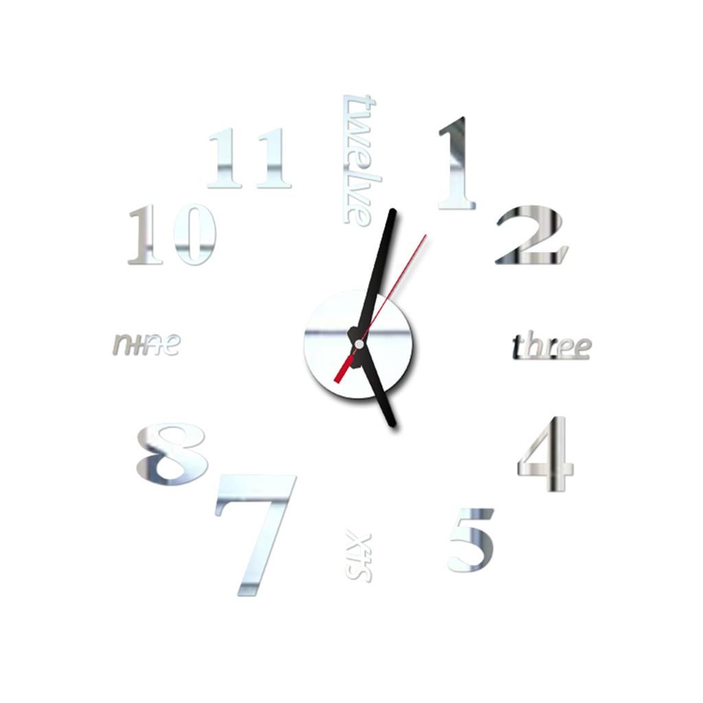 Orologio da Parete Digitale Adesivo Orologio Design Moderno Orologi Fai da Te su Muro Orologio da Cucina Soggiorno Decorazione Casa 325W