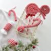 Şeker Noel Süsleri, Kırmızı ve Beyaz Şeker Kamışı Noel Kolye Uçları Lolipop Asılı Süsler Noel Ağacı Parti Dekorasyonu İçin