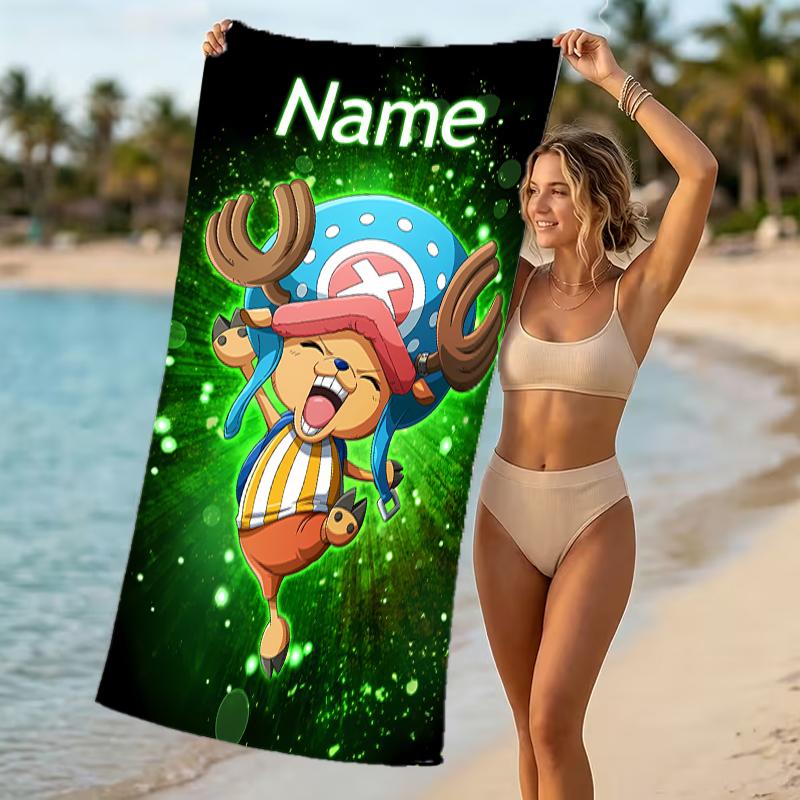Customizable personalized beach towels One Piece Chopper themed designs.Suitable for the beach, yoga, sports;ideal as beach accessories