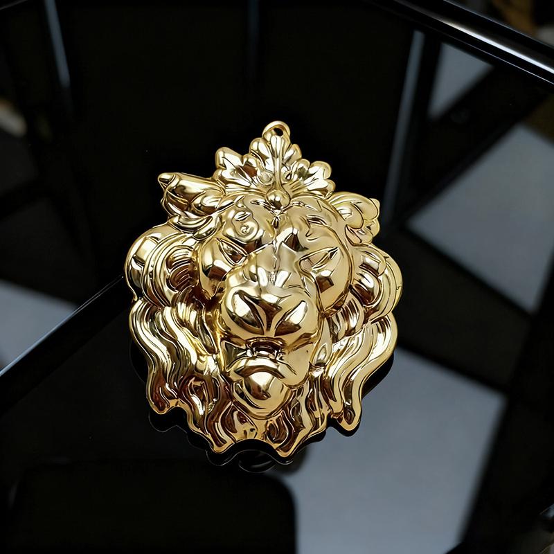 Lion Head Brooch Pin Western Style Women'S Accessory For Jackets Dresses, Parties - Year-Round Wearable Pin For