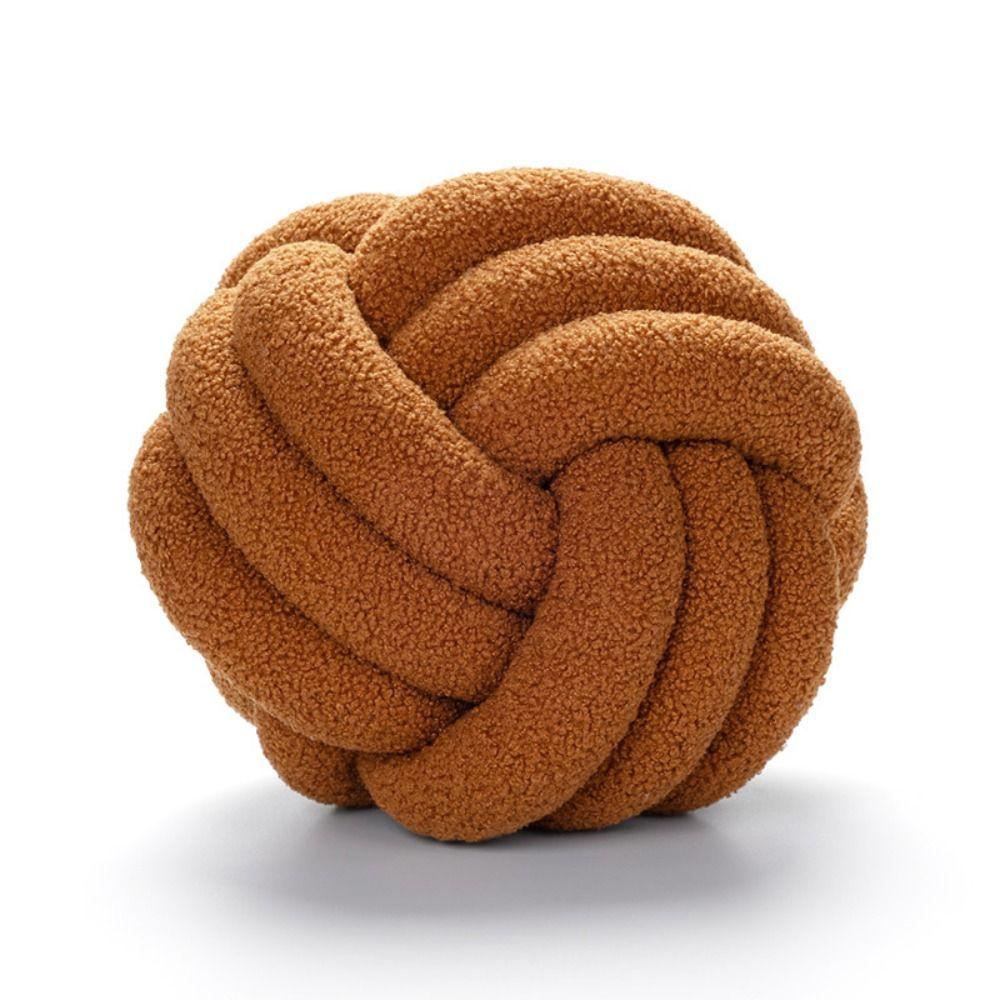 Waist Protective Lamb Velvet Home Decor for Bathroom Throw Pillow Cushion Knotted Ball Backrest