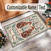 Fox Theme Crystal Velvet Floor Rug Personalized Custom Name Text Warm Carpet Home Decoration