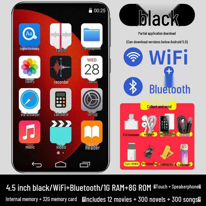 Full-Screen Android Device with Bluetooth for Audio-Visual Novels and Music