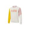 PUMA Colorful Embroidered Logo Sweater 'White Yellow Pink' Men's 532180-05