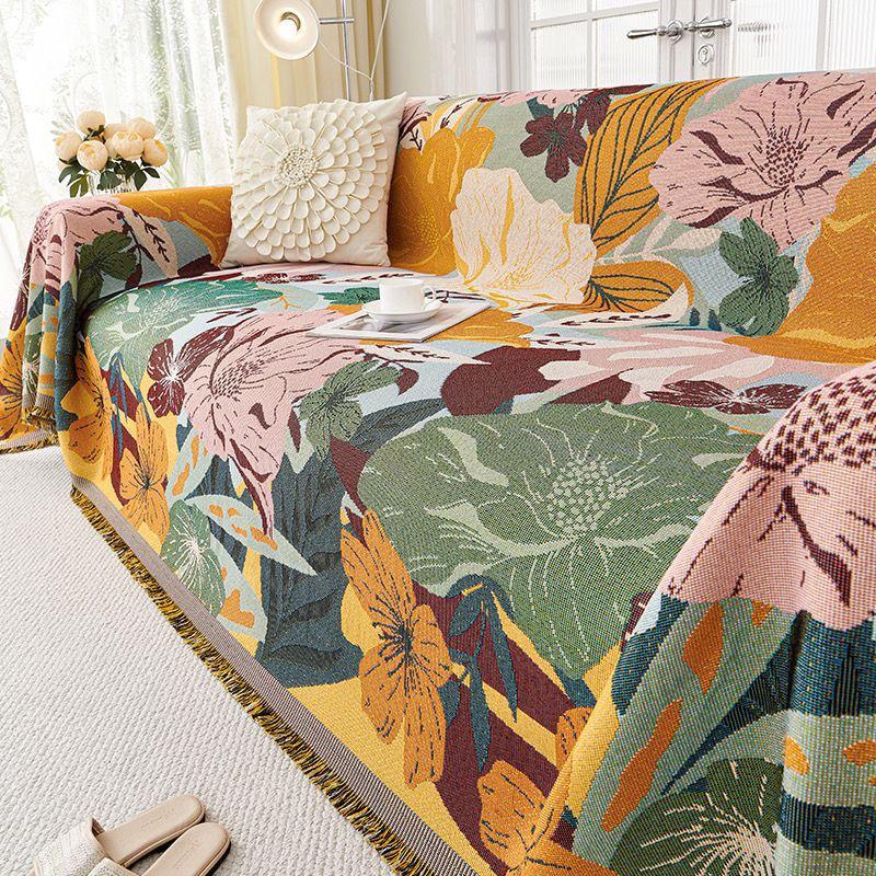 Slipcover American Country Style Sofa Cover All Season Universal Chenille Anti Cat Scratch Blanket