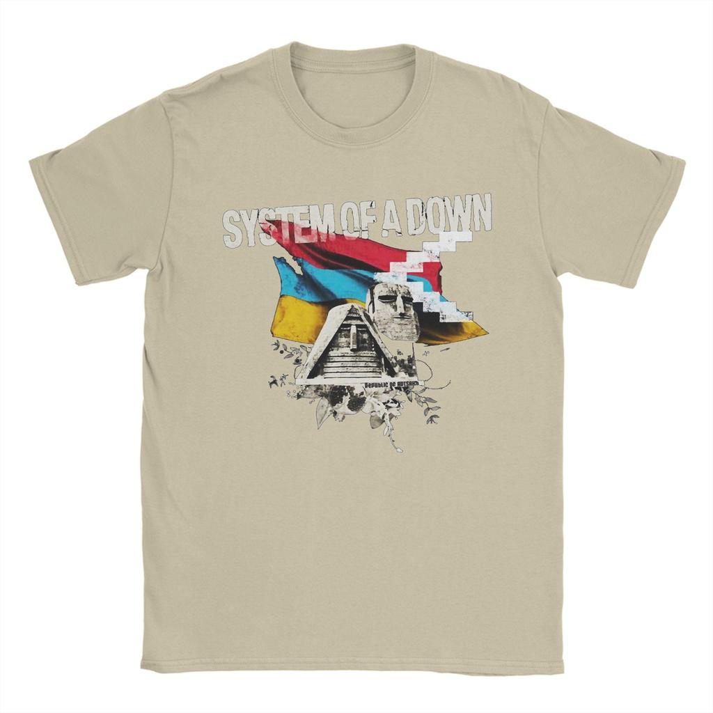 Retro Familiární System Of A Down Metalová Kapela Pánské Tričko s O-výstřihem a Krátkým Rukávem Oblečení S.O.A.D Bavlna Letní Top Tričko
