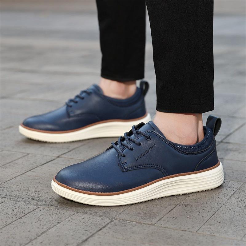 2025 popular large size 47 leather British versatile business casual leather shoes lightweight soft sole hair stylist men's shoes