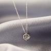 Cut Face Ball Three-Dimensional Geometric Short Pendant Collarbone Chain Simple Student Tide Gift Hollow Rubik'S Cube Necklace Women
