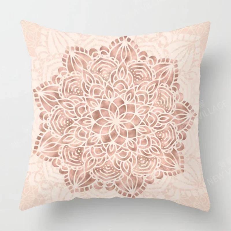 Fall Home Decor Autumn Living Room Throw Pillow Cover Sofa Boho Cushion Cover Mandala