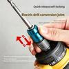 M10 Drill Bit Adapter 1/4Inch Hex Holders and Quick Changes Sleeve, Alloy Steel Accessory Converters for Assembly, Maintenance and Fastening Tasks