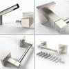 Toilet Paper Holder Wall Mounted for Bathroom, Double Post Pivoting Square Tissue Holders Roll Holder Hangers Toilet Paper Stand (Silver)