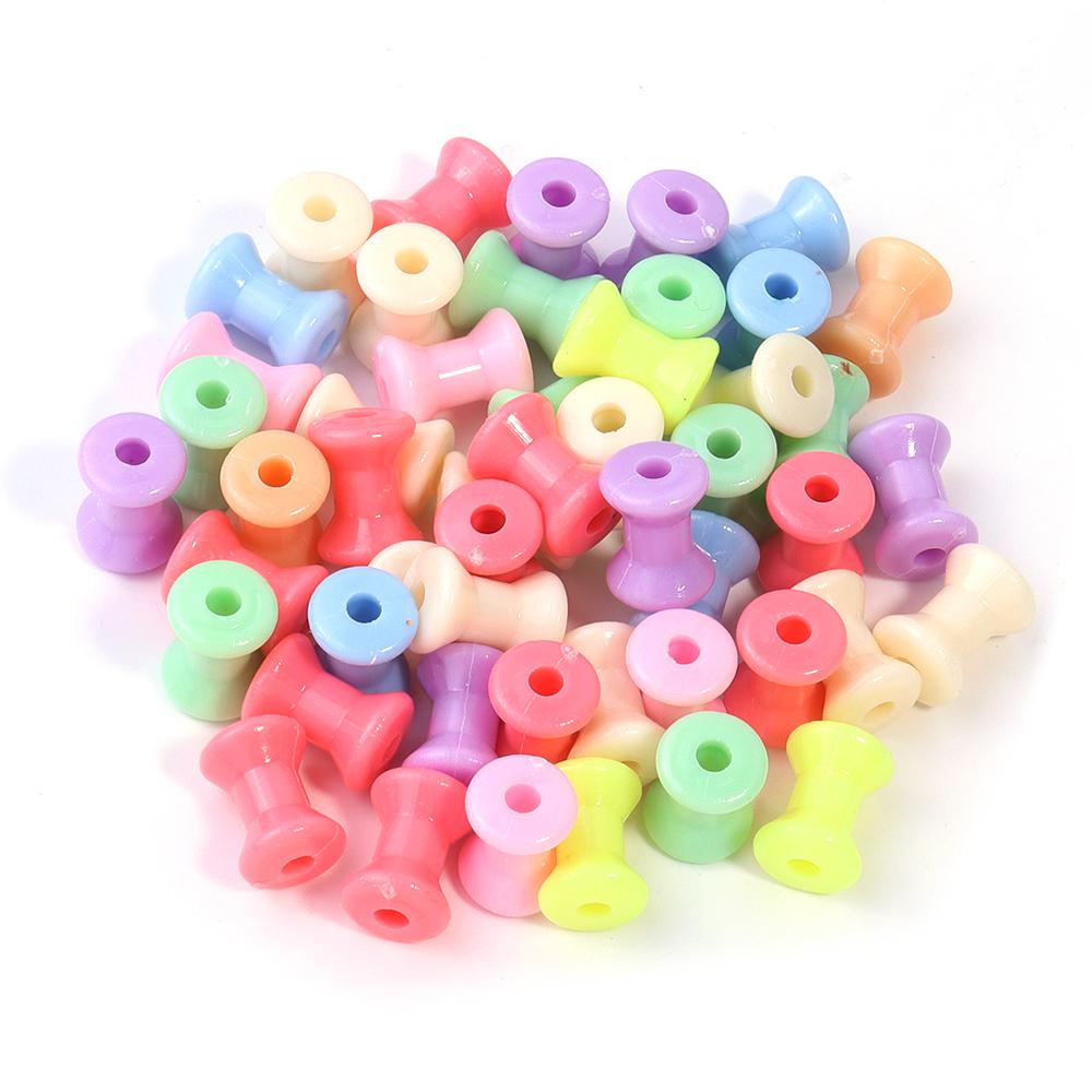 50 Stück/Los Gemischte Farbe Kunststoffperlen Schmetterling Schneeflocke Süßigkeitenform Lose Perlen Für DIY Armband Ohrringe Zubehör Großhandel