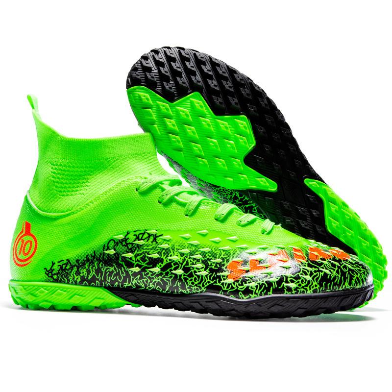 High Top Football Shoes Primary School Students TF Broken Nails Youth AG Long Nails Adult Ping Competition Training Shoes Men and Women