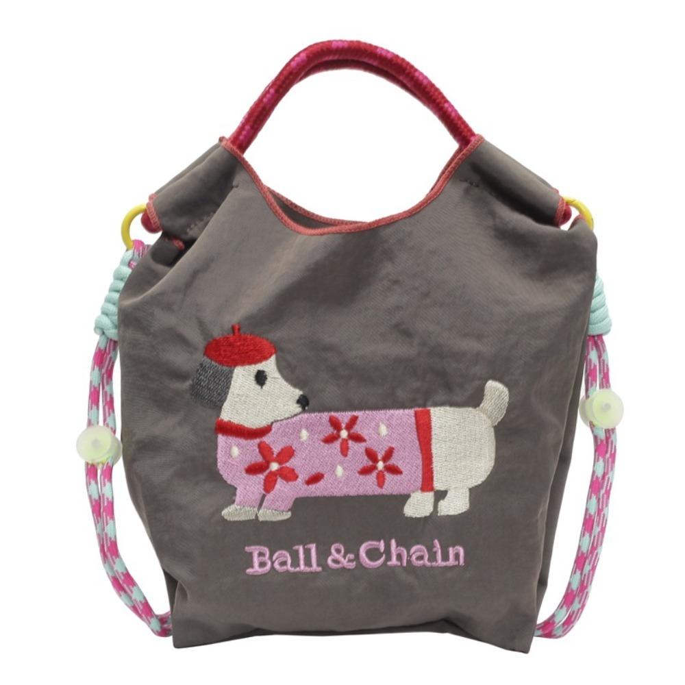 

Сумка на одне плече великої місткості, сумка-тоут з мультяшним собакою, модна сумка через плече сірий