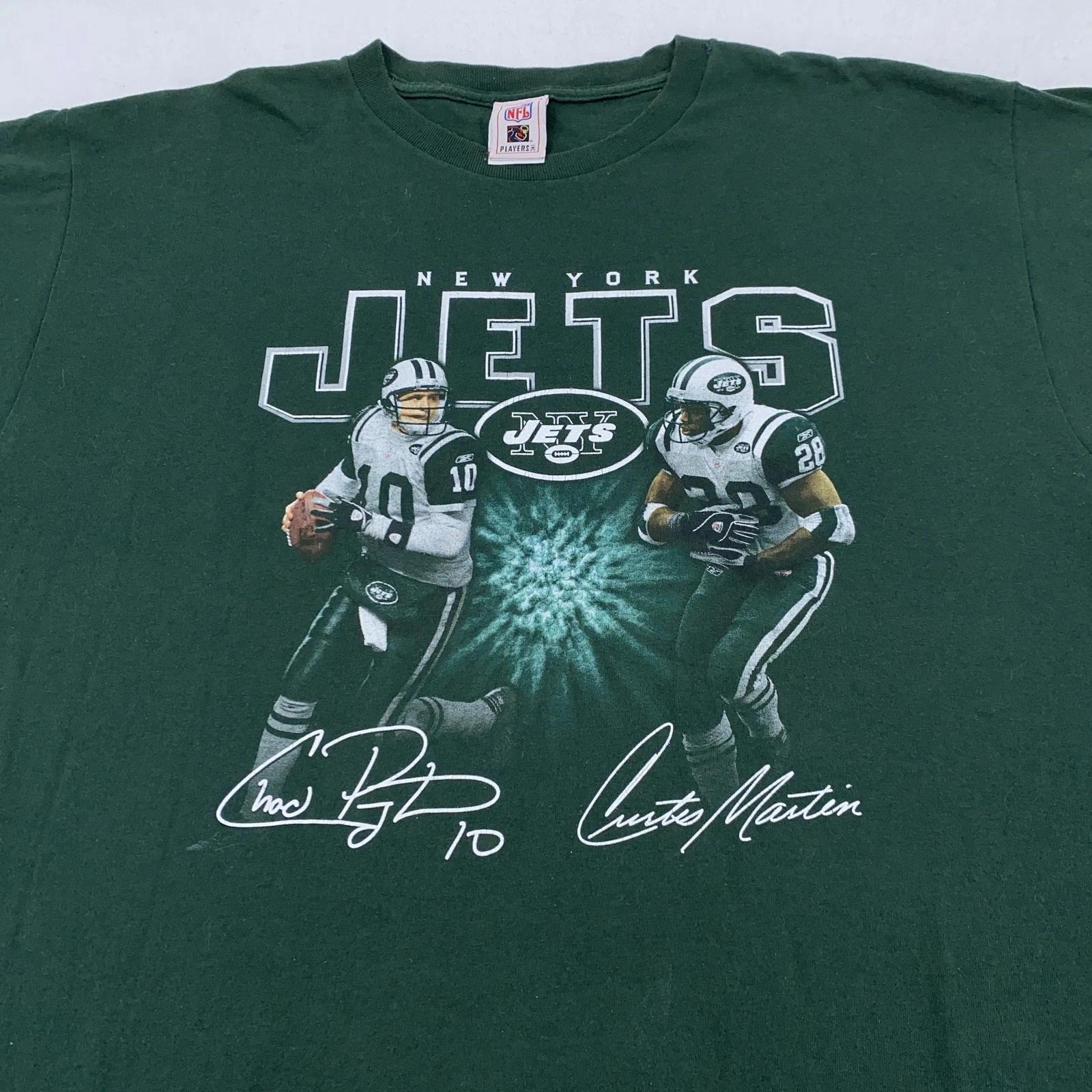 Vintage New York Jets Shirt Mens XL NFL Football Chad Pennington Curtis Martin 9 2XL