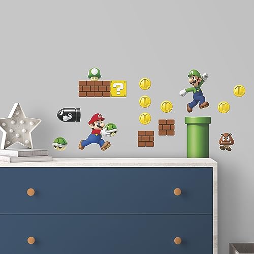 RoomMates Nintendo Super Mario Build a Scene Peel and Stick Wall Decal - RMK2351SCS Multi