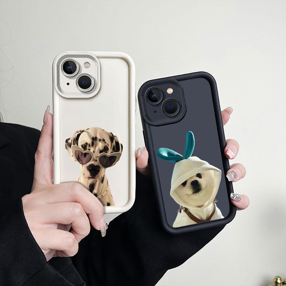 Funny Dog Cute Animal Case For Huawei P50 P40 P30 Mate 40 30 20 Nova Y70 Y70S 10 10SE 9 7 7SE Honor 50 50SE PRO 5G Liquid Cover