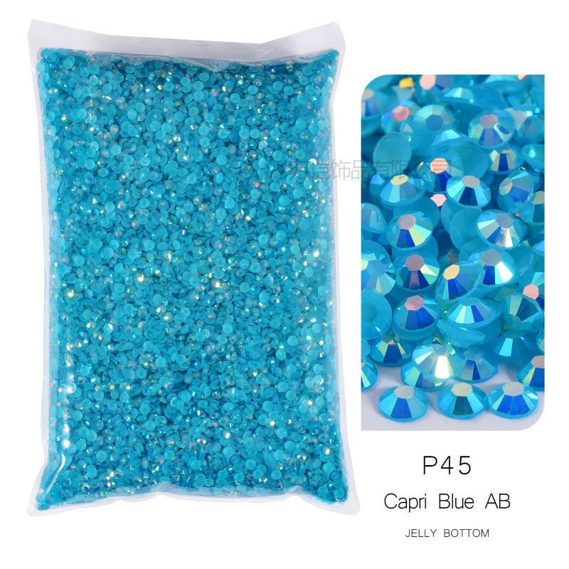 Jelly Resin Flat-Bottomed Diamond, Nail Art Beauty, Mobile Phone Case Decorative Rhinestone Diy Decorative Clothing Accessories