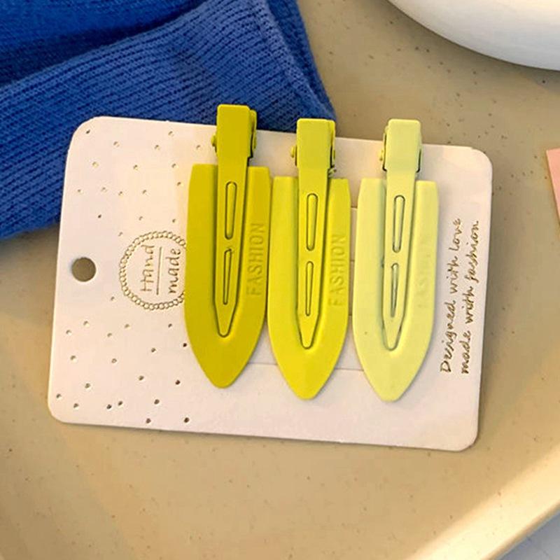 Grampos de cabelo sem costura simples de cor sólida sem dobra franja lateral grampo de maquiagem acessórios de lavagem de rosto grampos de cabelo para meninas