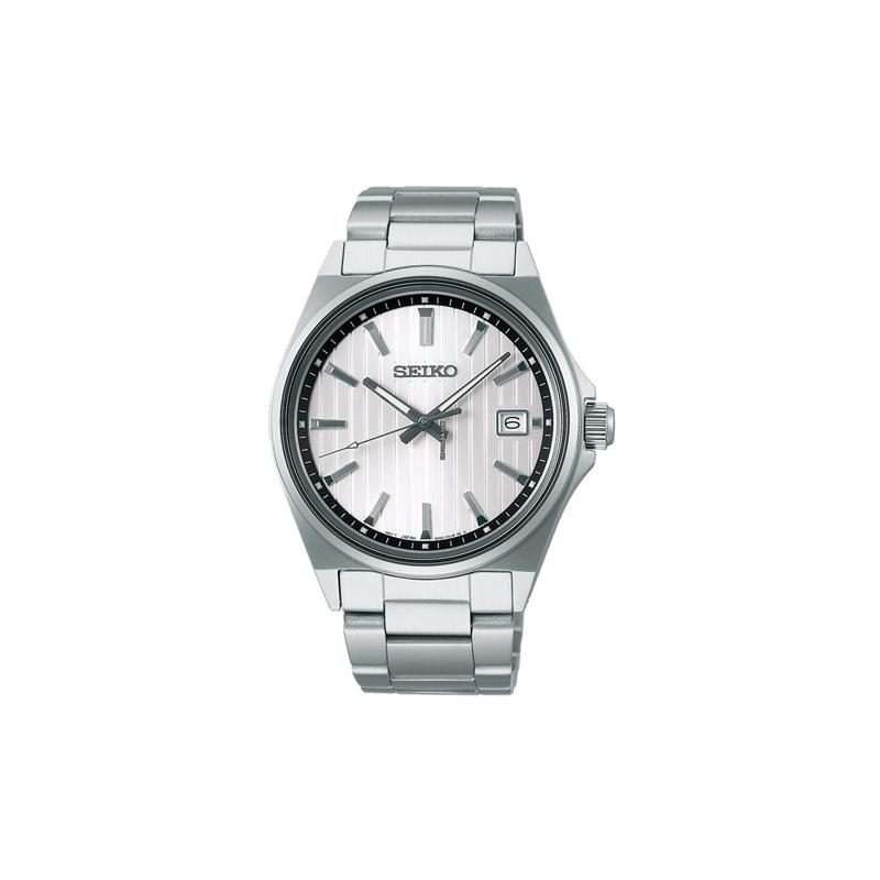 

SEIKO Selection Series 100 Meter Waterproof Quartz Steel Strap Men s Watch Silver Dial SBTH001 срібний
