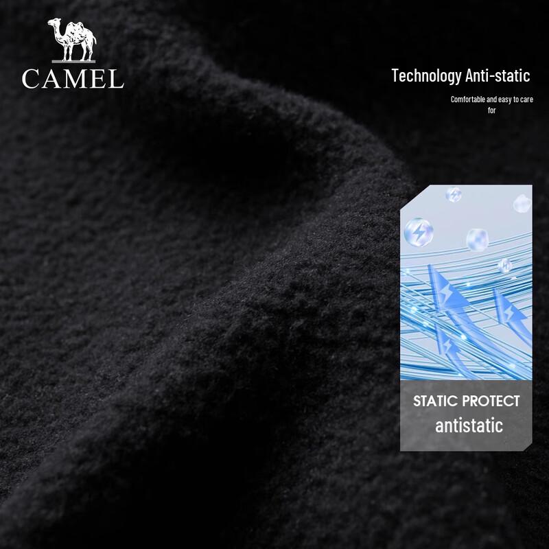 CAMEL Women's Half-Zip Stand-Collar Fleece Sweatshirt A24CZ00800