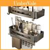 Aluminium Badezimmer-Aufbewahrungsregal mit Haken für Dusch- und Toiletten-Organizer
