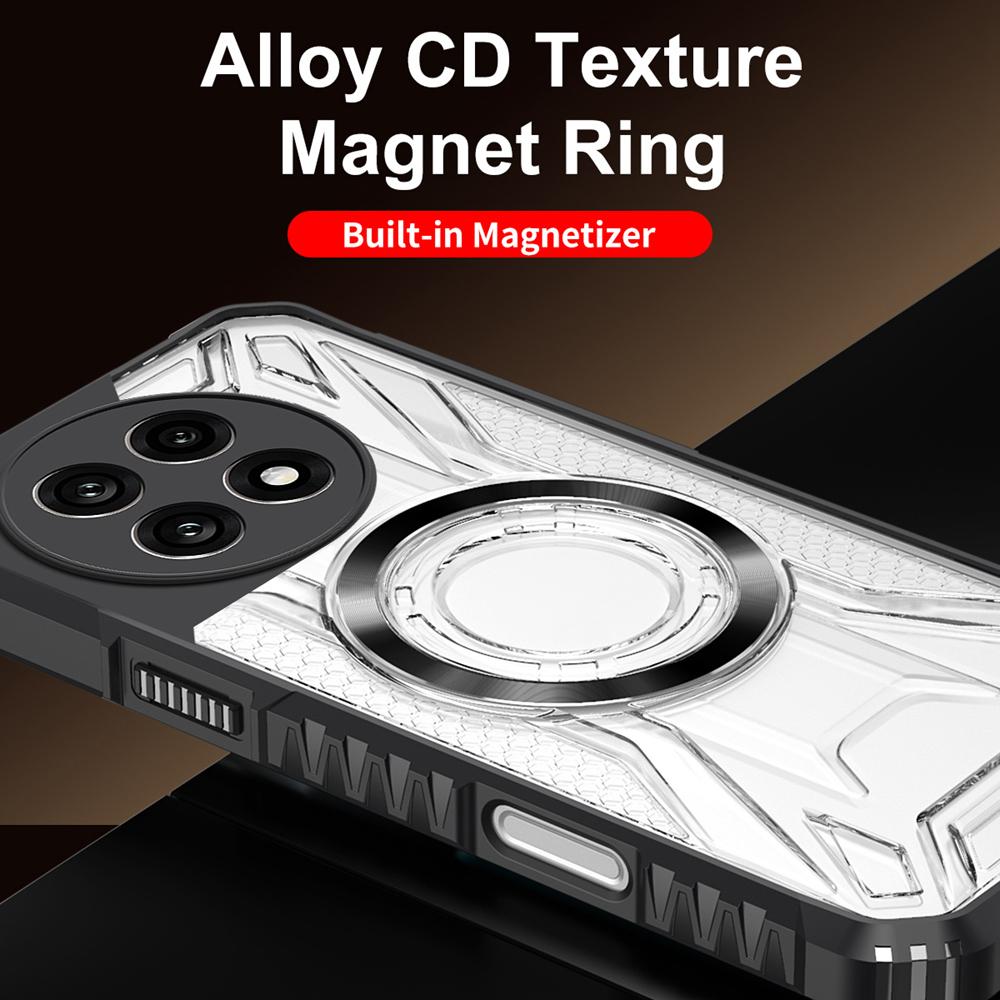 KEYSION Transparent Magnetic Case for OnePlus 13 5G Soft Silicone+PC Heavy Duty Shockproof Phone Back Cover for One Plus 1+13