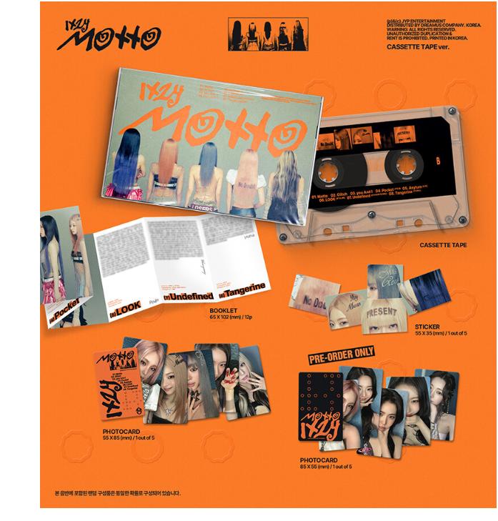 [pre-order] ITZY Motto [CASSETTE TAPE Ver.] K-pop Album