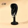 Black Earring Holder Human Ear Holder, Shaped Jewelry Stand, Storage Organizer, Display Stand for Home Dresser Store Counter Use