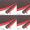 5m/10m/16m/20m Car Door Seal Auto Double Layer Trunk Sealer 5 Hole Shape Noise Insulation Car Door Seal Strips