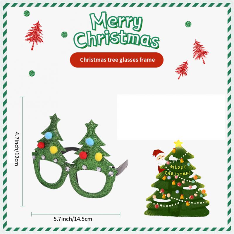 Christmas Decorations,Christmas Glasses for Children,Christmas Ornaments 2024,Santa Claus,Snowman Antlers Glasses Frames
