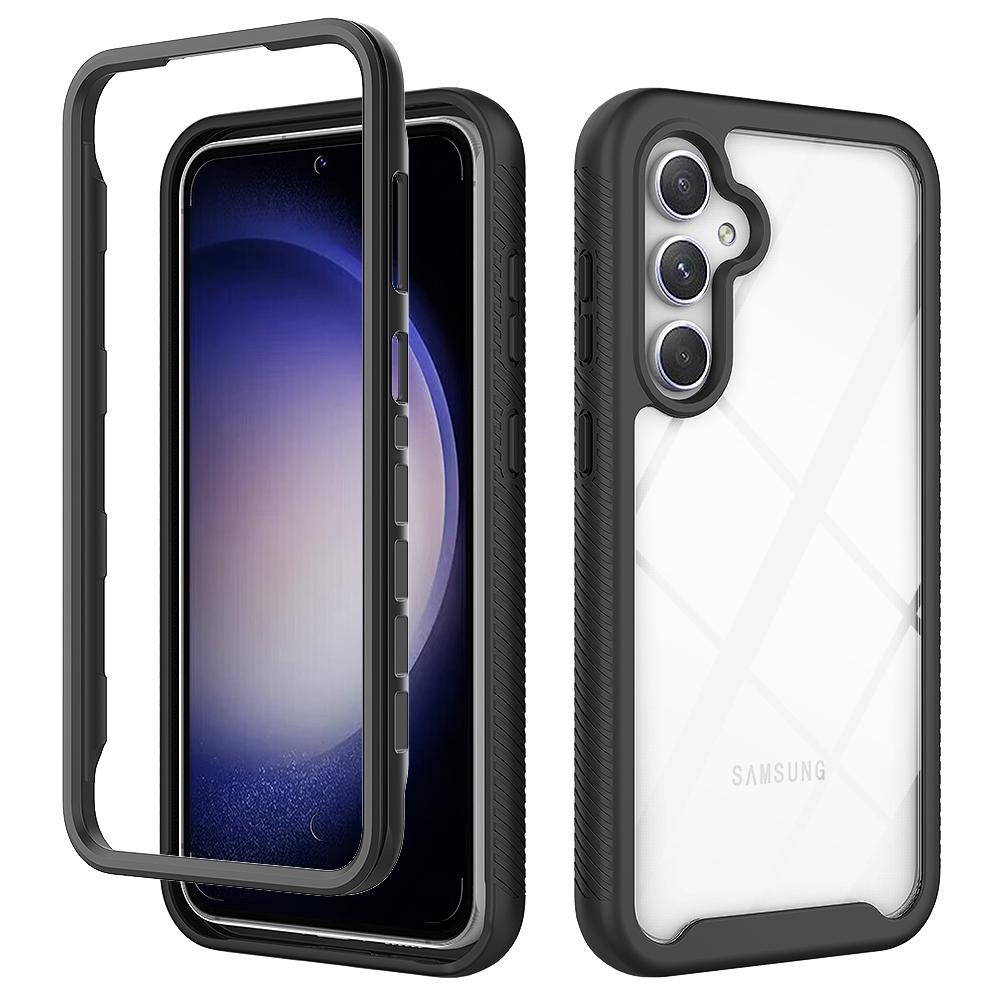 

Clear Back Phone Case for Samsung Galaxy S23 FE,Acrylic+PC+TPU Anti-Scratch Phone Cover Black