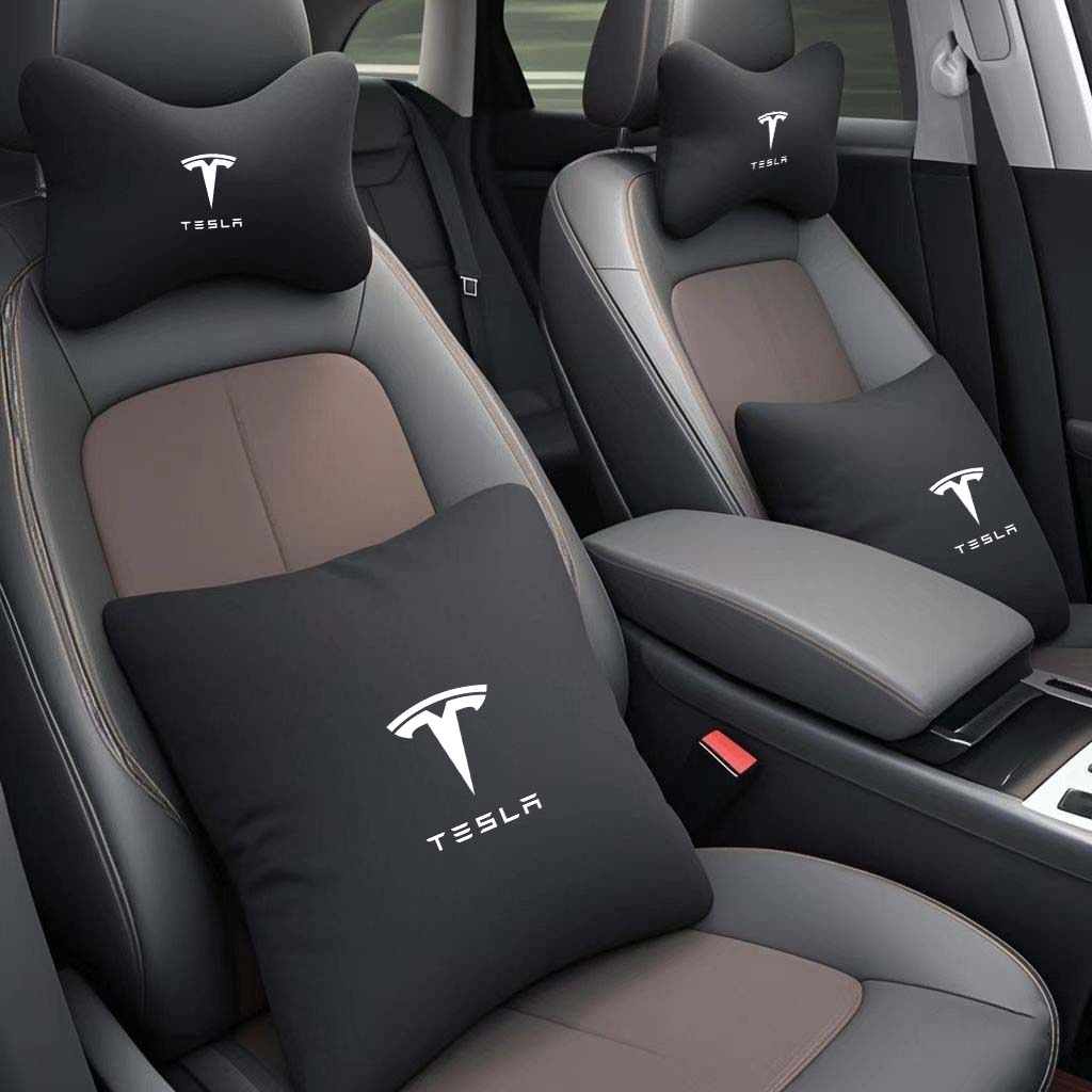 AAAIT1 For Tesla Model 3 S X Y Cybertruck SpaceX Car Seat Neck Pillow Soft Memory Neck Pillow High-Quality Headrest Lumbar Support
